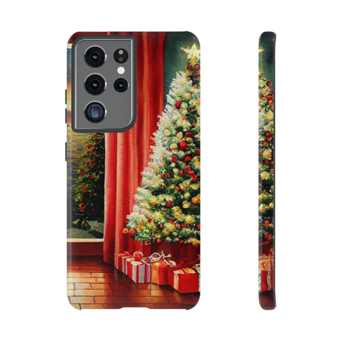 Christmas Tree in Cozy Holiday Home - Impact Resistant Phone Case Samsung Galaxy S21 Ultra Glossy